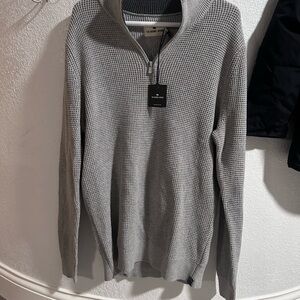 The Normal Brand Gray Half-Zip Sweater